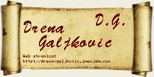 Drena Galjković vizit kartica